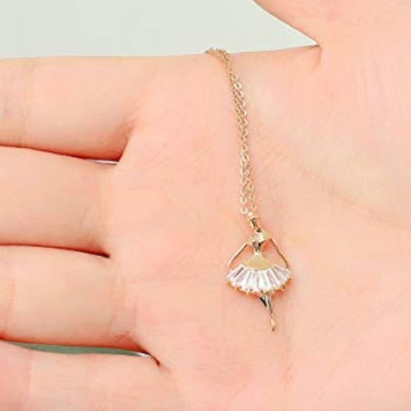 Dancer Ballerina  Jewelry 18K Gold Necklace - Picture 5 of 5